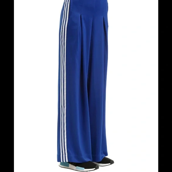 NWT ADIDAS ROYAL BLUE THREE STRIPE WIDE LEG PANT - Picture 4 of 9